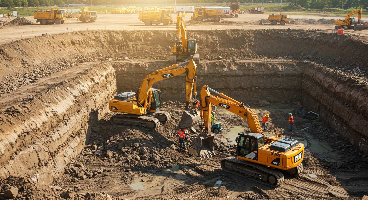 Монтаж экскаваторов