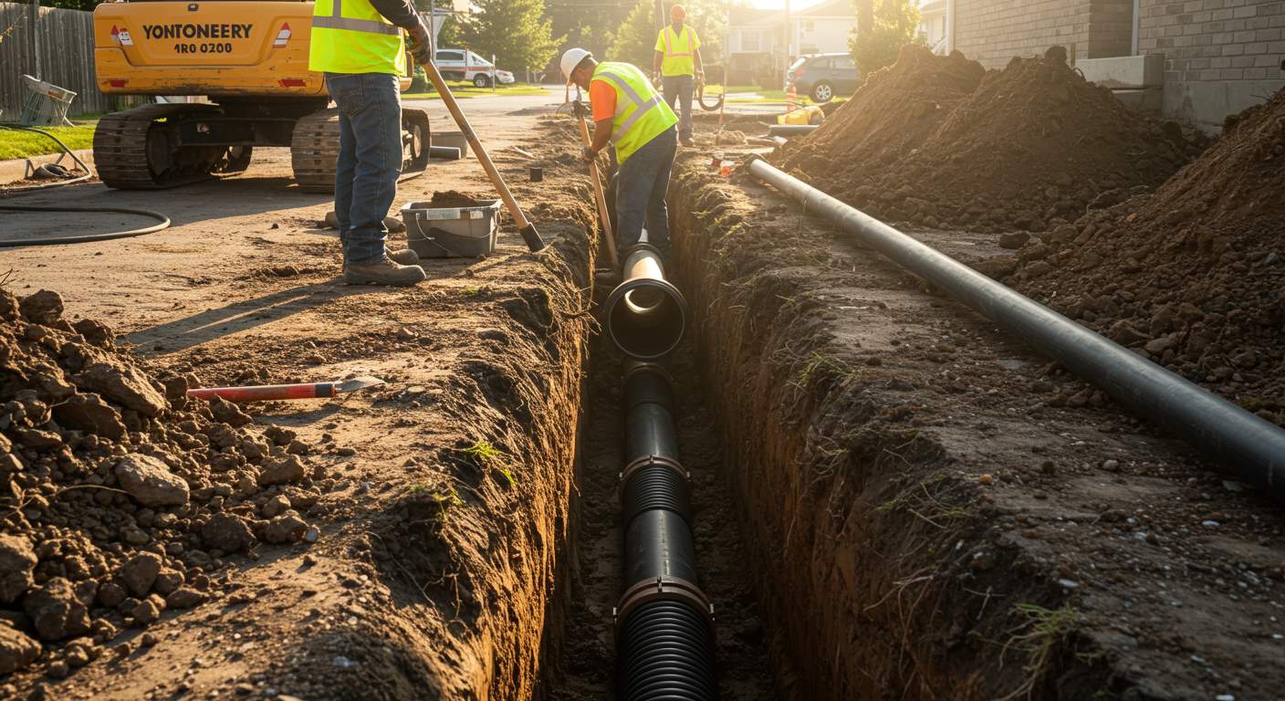 Монтаж систем канализации для частных домов