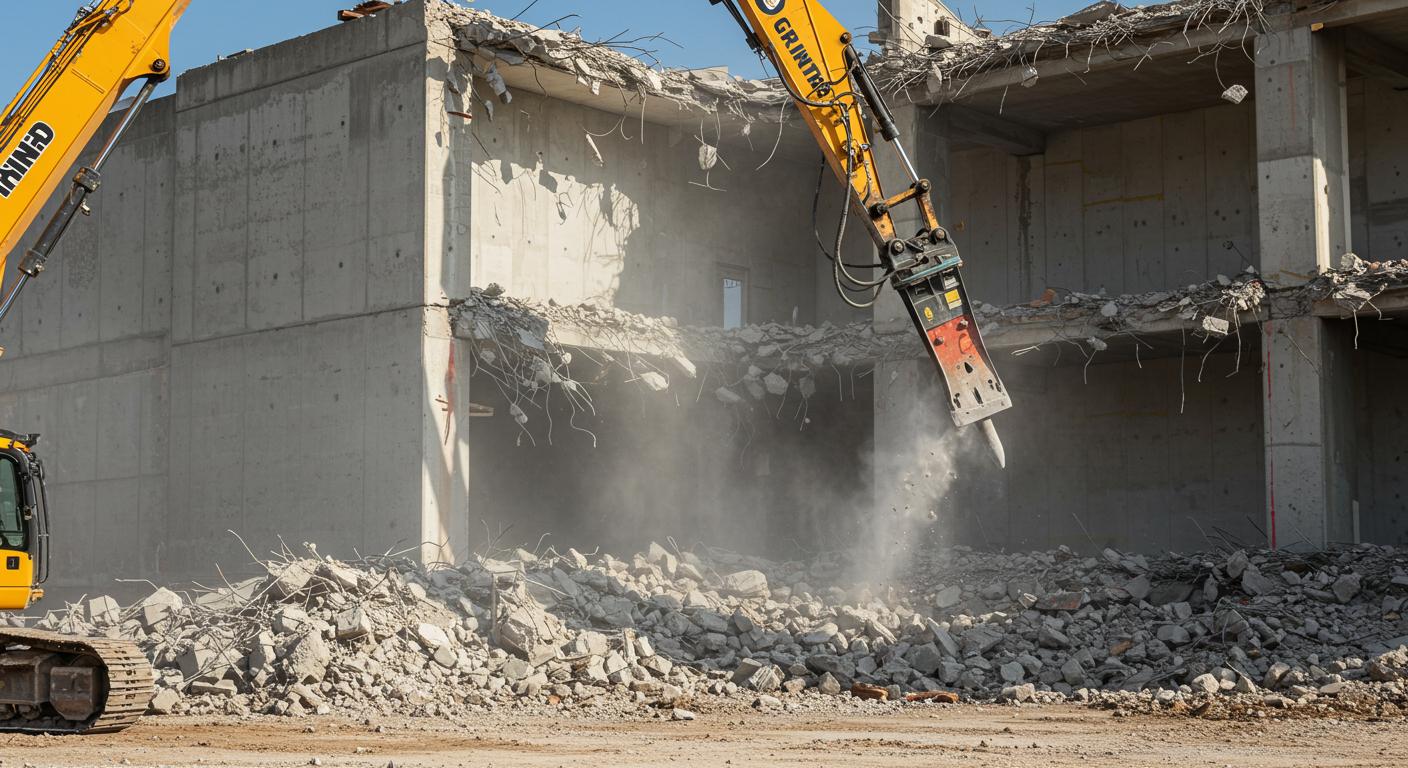 Гидравлический демонтаж бетонных конструкций