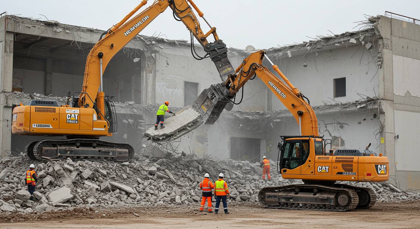 Гидравлический демонтаж бетонных конструкций с использованием современного оборудования