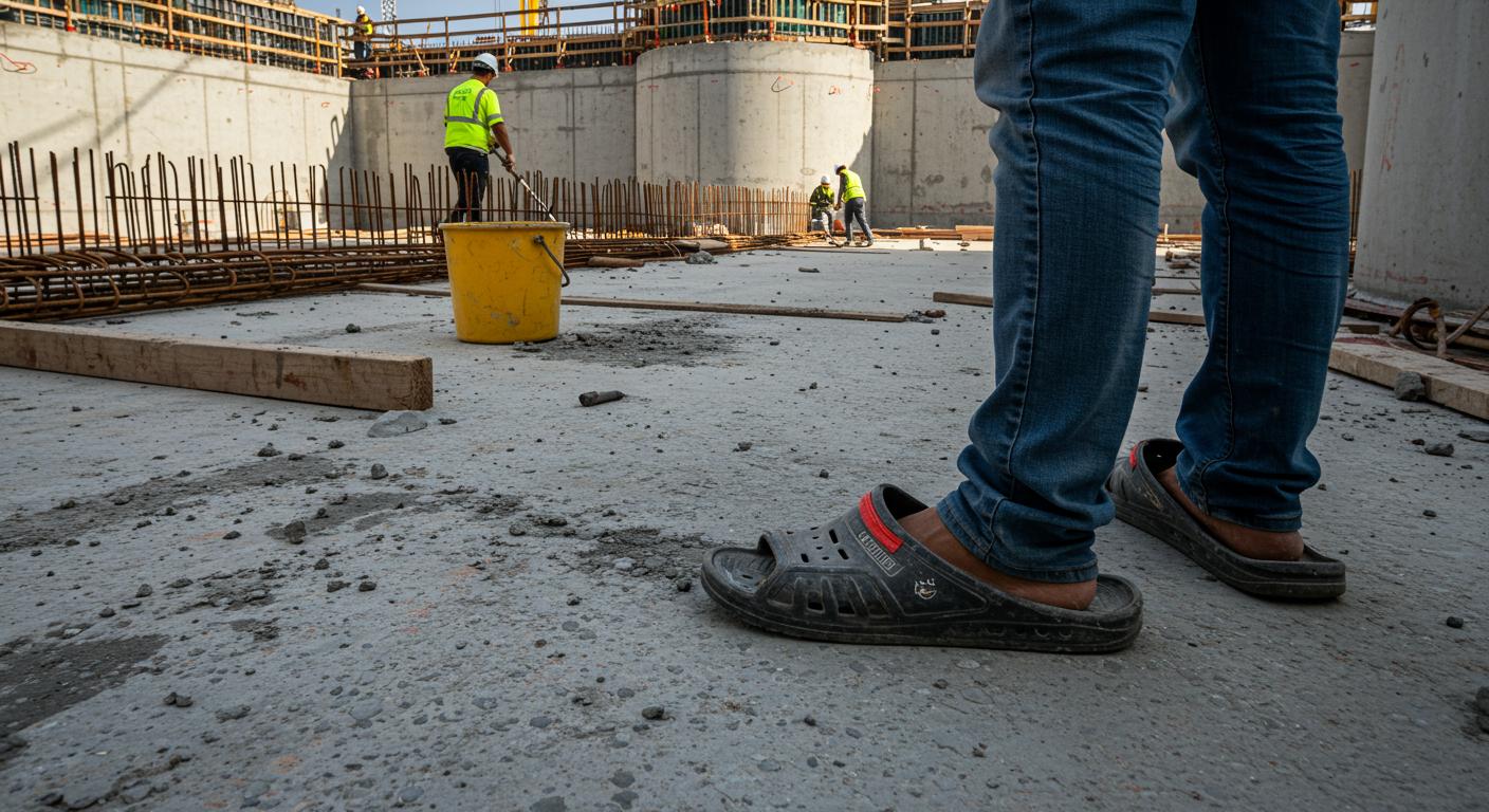 Скользящая опалубка в работе на строительной площадке