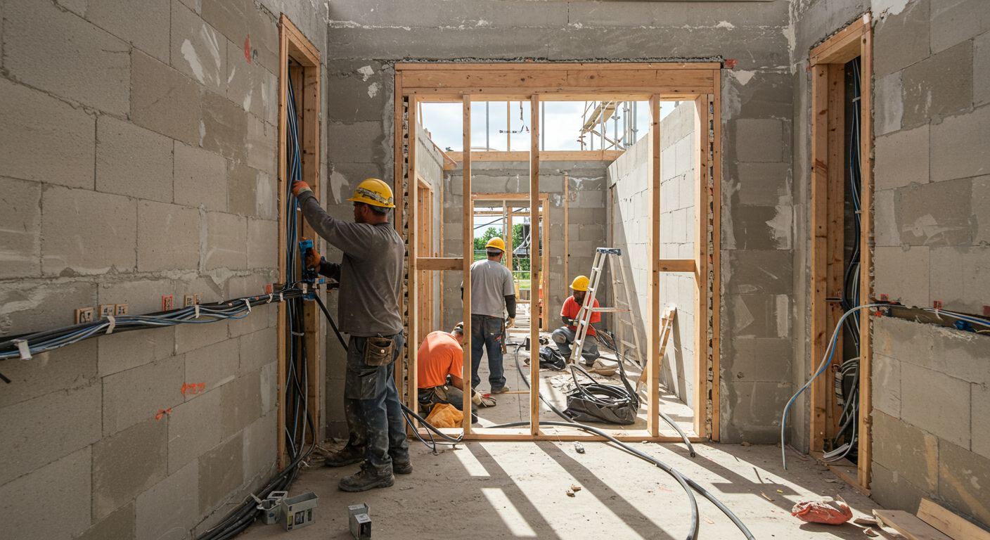 Монтаж электросетей для жилых домов