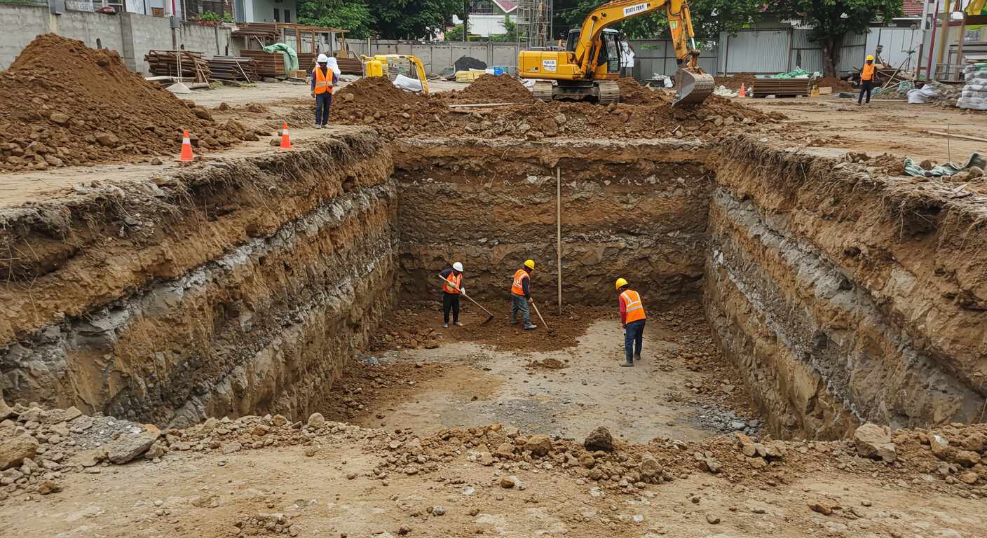 Ручная разработка котлованов с применением профессионального инструмента