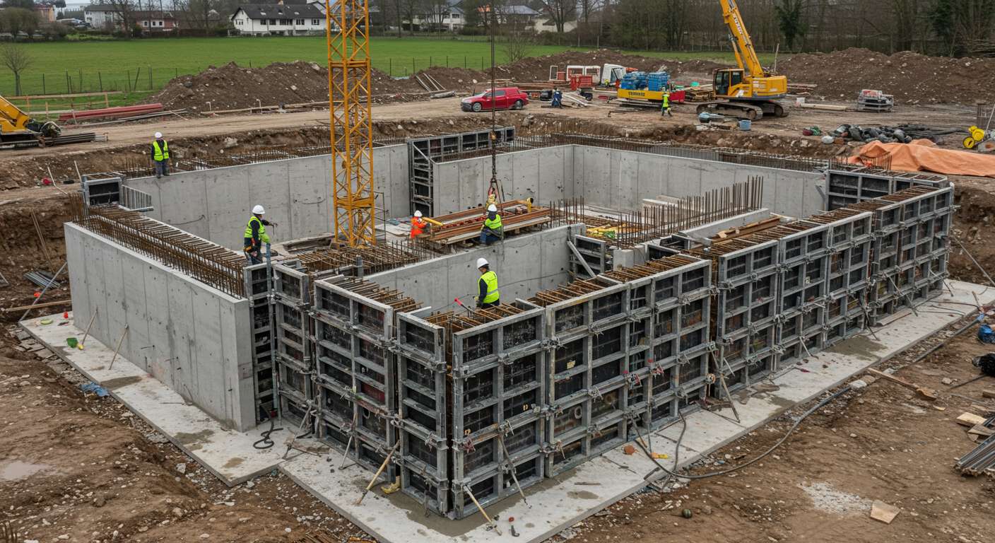 Монтаж объемно пространственной опалубки для монолитных конструкций