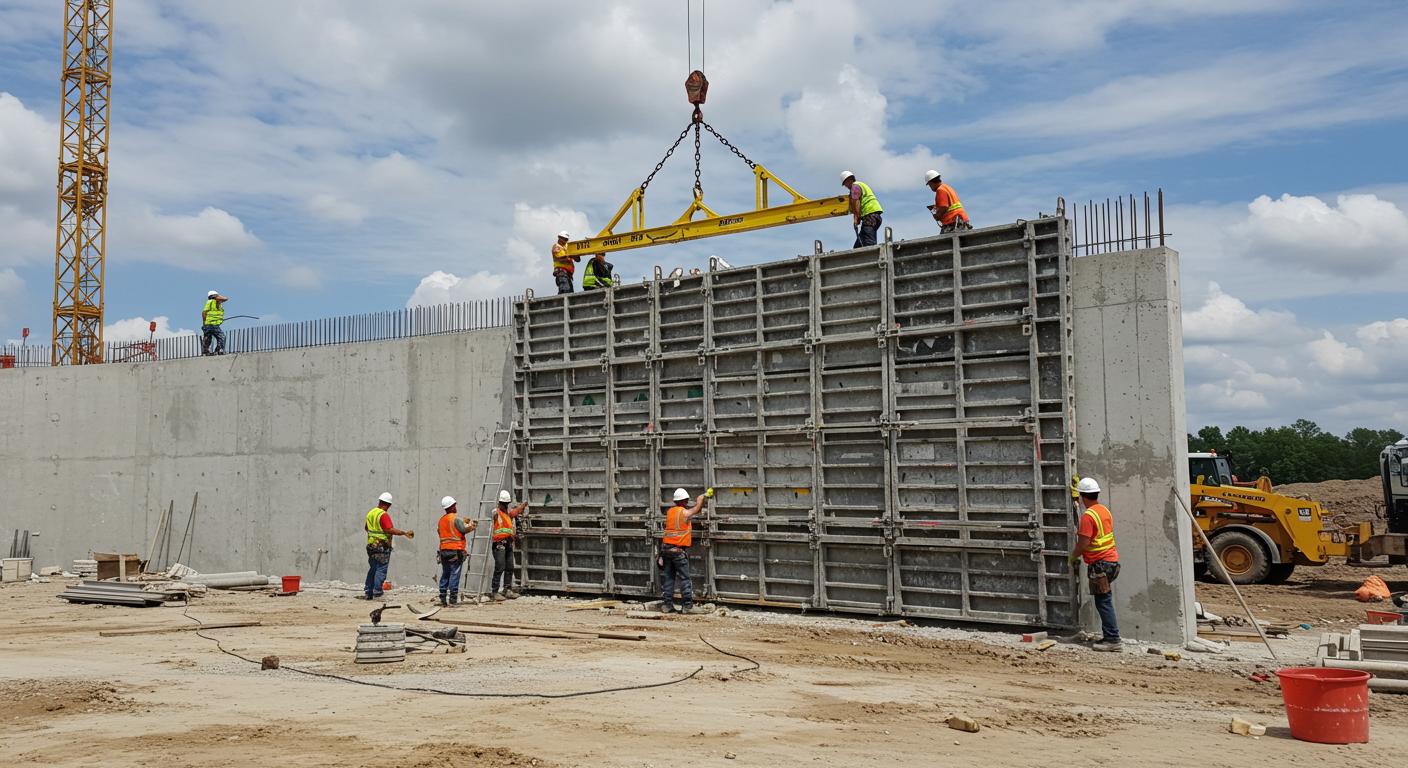 Монтаж объемно пространственной опалубки для монолитных конструкций