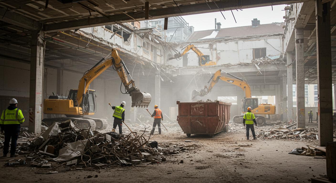 Вывоз строительного мусора с объектов