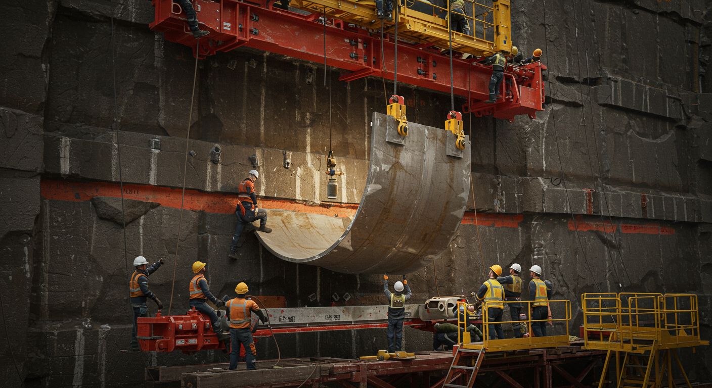 Установка щитовой опалубки