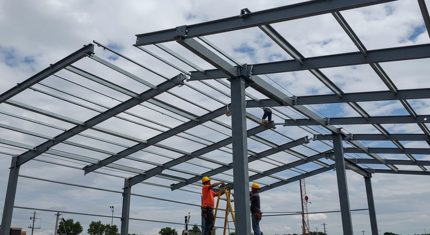 Монтаж каркасных зданий из металла