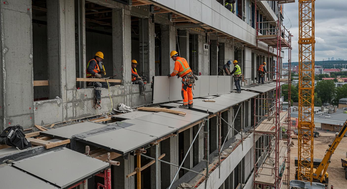 Монтаж фасадных панелей - современный строительный процесс