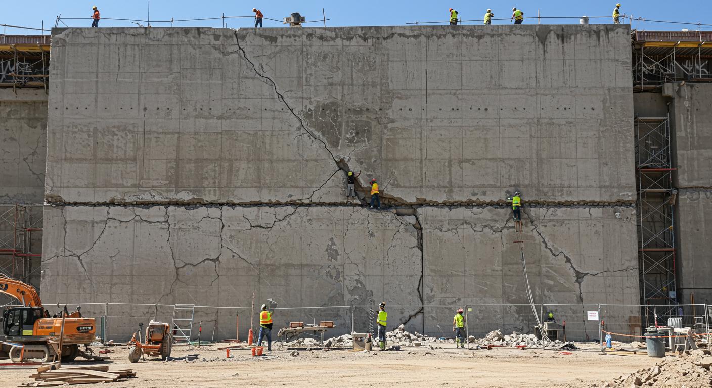Восстановление трещин в бетоне