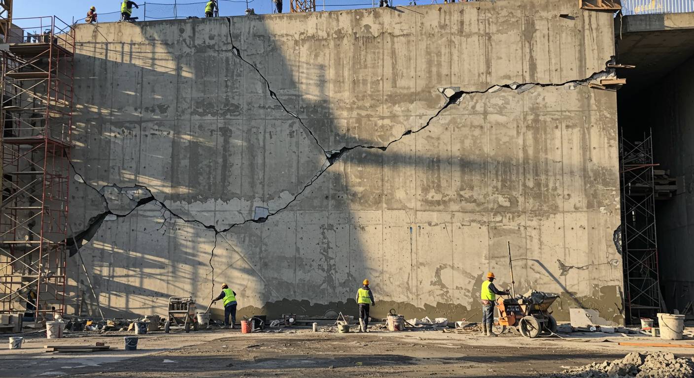 Восстановление трещин в бетоне профессионально