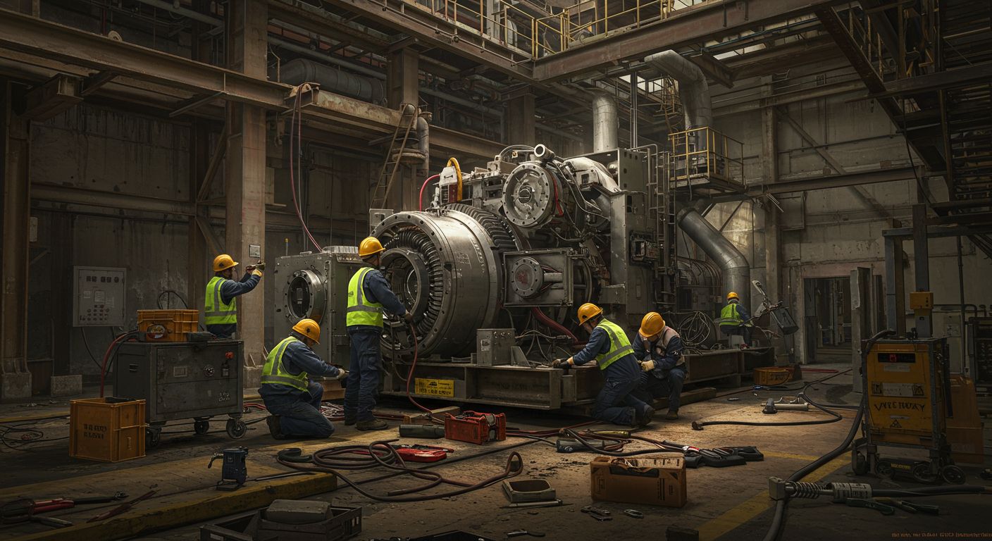 Экстренное техническое обслуживание оборудования на промышленном объекте Экстренное техническое обслуживание промышленного оборудования