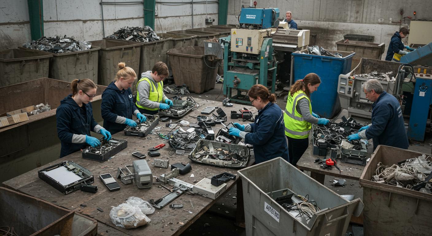 Сбор и сортировка мусора на промышленных объектах