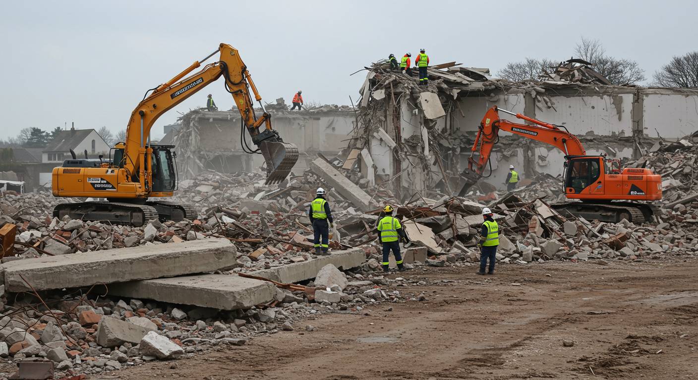 Процесс утилизации крупногабаритного мусора Утилизация крупногабаритного мусора на промышленном объекте