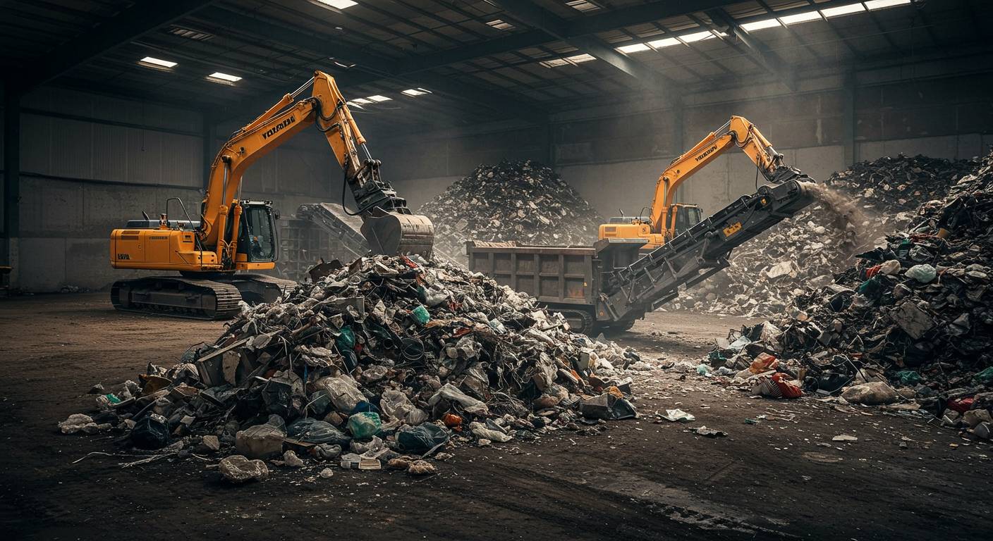Современный разбор промышленных отходов Разбор промышленных отходов с использованием специализированной техники