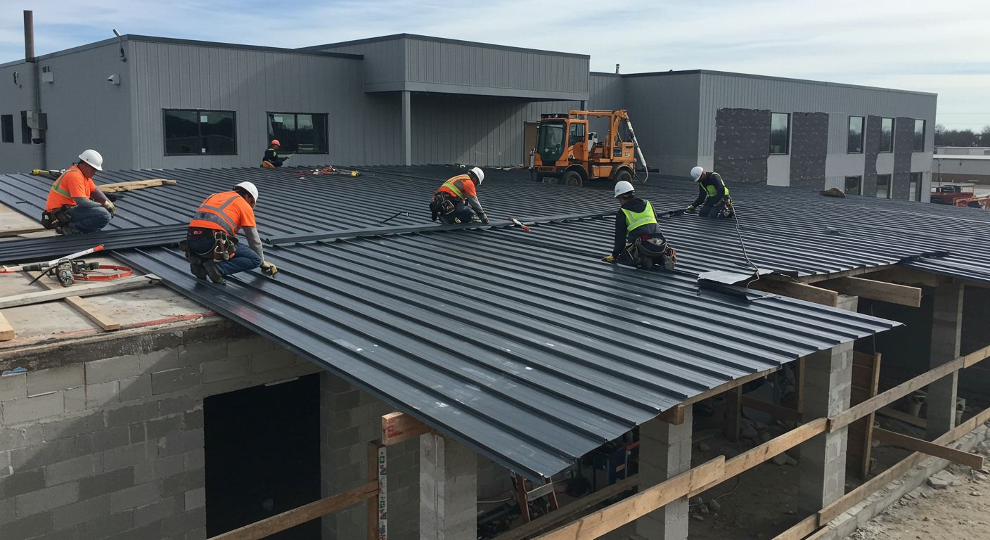 Профессиональный монтаж кровли из металлочерепицы