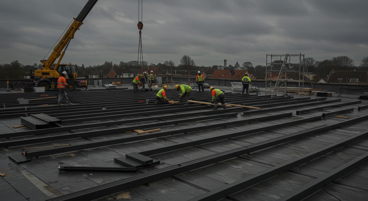 Монтаж плоской кровли