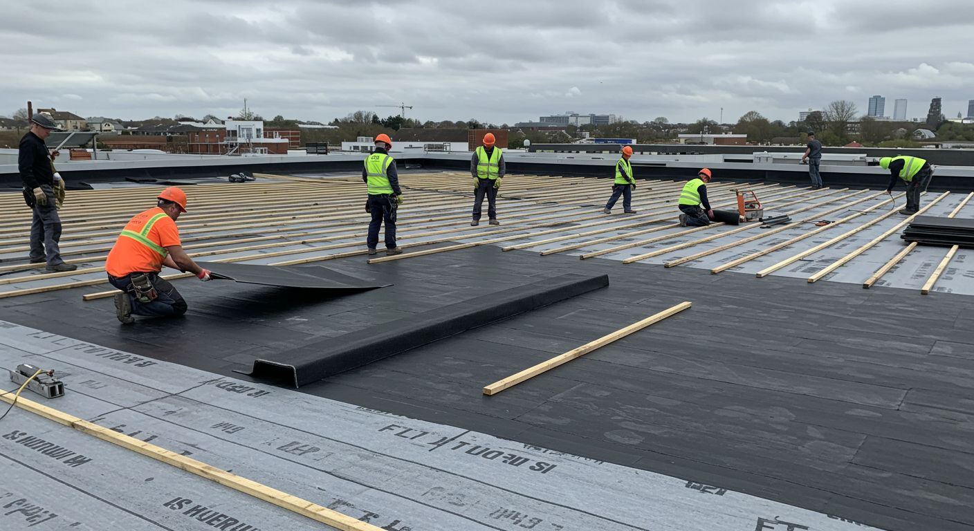 Профессиональный монтаж плоской кровли