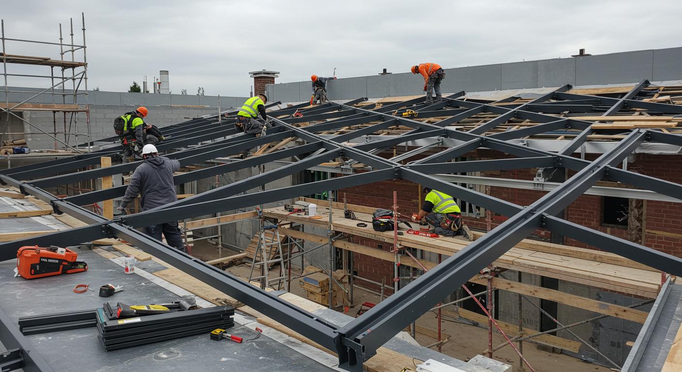 Монтаж кровельных конструкций